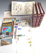 Three Stanley Gibbons New Zealand stamp albums, a stockbook, all reigns and a collection of New