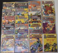 Forty-seven issues of The Transformers Comic by Marvel Publications, including issue 1 and five