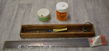 Silver solder and fluxes to include unopened pack marked Easyflo No. 2