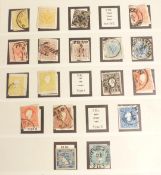 A collection of Austria stamps 1850-19-13 on Lindner album sheets, a good range of mint and used