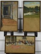 Theodore Howard Somervell, OBE, FRCS (British 1890-1975) three watercolours comprising Girls' Home -