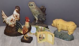 Four cast iron door stops