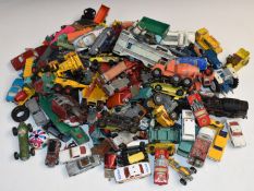 A large collection of Corgi, Dinky, Matchbox and similar diecast model vehicles including