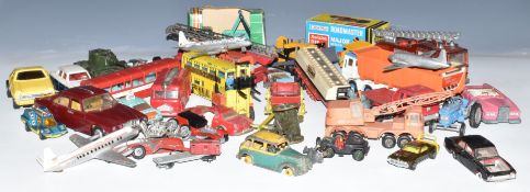 A collection of over forty Dinky, Politoys, Polistil, Joal and other diecast model vehicles