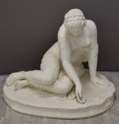A large plaster figure of a classical maiden, W82 x D60 x H72cm