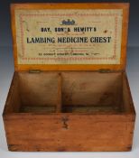 Day, Son & Hewitts lambing medicine chest, W35 x D21.5 x H15cm