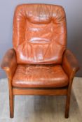 Retro leather armchair