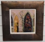 Charles Macqueen (Scottish b1940) 'Cloister', signed to lower edge, 21 x 21cm, titled verso, in
