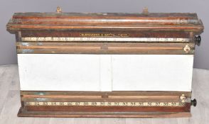 Burroughs & Watts London vintage snooker scoreboard, W91cm
