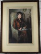 Sir Muirhead Bone (1876-1958) pastel portrait by repute depicting Margaret Sparrow, signed and dated