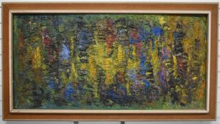 Kenneth 'Ken' Leech (1915-1990) Marine Surface 1960's retro vintage abstract  oil on board in