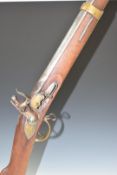 Prussian Polsdam pattern .75 flintlock hammer action gun with 'Polsdam GS' stamped to the lock,