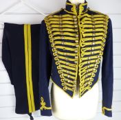 British Army Royal Gloucestershire Hussars other ranks full dress jacket of blue cloth, with
