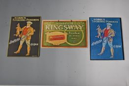 Three modern Nobel's shotgun cartridge shop display or advertising boards Nobel's Kingsway and two