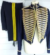 British Army Royal Gloucestershire Hussars other ranks full dress jacket of blue cloth, with