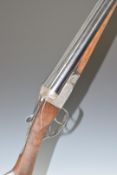 Francotte's Arms 12 bore side by side ejector shotgun with engraved locks, underside, trigger guard,
