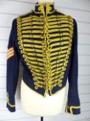 British Army Royal Gloucestershire Hussars other ranks full dress jacket of blue cloth, with