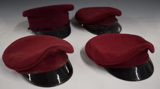 Four British Army Royal Gloucestershire Hussars No1 dress hats including an officer's example