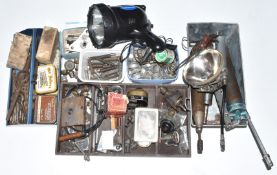 Austin Seven and related parts and tools to include taps, dies, grease guns, Stadium mirror, wiper