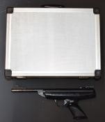 BSA Scorpion .22 target air pistol with adjustable sights and original 1.5x15 scope, serial number