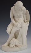 Minton Parianware figure of Clorinda by John Bell, H35cm