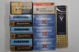 Four-hundred-and-fifty-four .22 rifle cartridges including Winchester Super X, CCI, RWS Dynamic