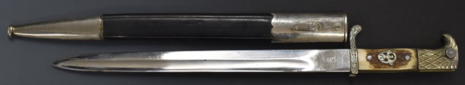 Replica Nazi Third Reich presentation / dress bayonet with 32cm blade and scabbard. PLEASE NOTE