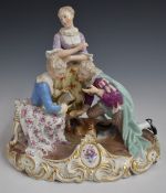 German porcelain figural group, H20cm