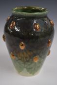 Dennis Chinaworks relief moulded limited edition 10/31 vase decorated with nettles and lustre