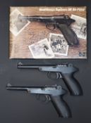 Two Healthways Top Score 175 .177 BB repeater air pistols both with 50 shot magazines, serial
