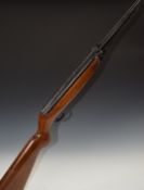 Webley Mark 3 .177 air rifle with semi-pistol grip, named plaque inset to the stock and adjustable