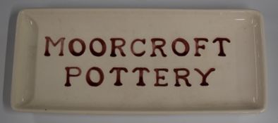 Moorcroft Pottery advertising pen tray, 9 x 25cm
