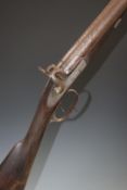 Beckwith of London 12 bore percussion hammer action side by side muzzle loading shotgun with named