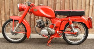 1953 Ducati 98T 98cc motorbike, restored by the vendor for display in his living room, non