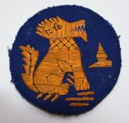 British Army WW2 Chindit cloth badge / patch attributed to Chindit Sgt W B Wilkinson, Royal