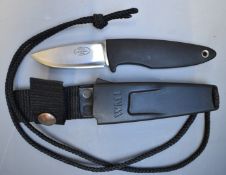 Fallkniven WM1 knife with 7cm blade and sheath. PLEASE NOTE ALL BLADED ITEMS ARE SUBJECT TO OVER