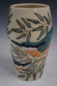 Dennis Chinaworks limited edition 5/30 vase decorated in the Kingfishers pattern, various signatures