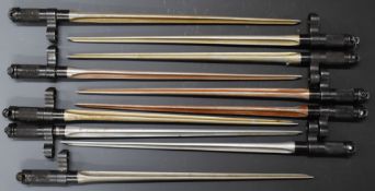 Ten Chinese Type 53 triangular bayonets with 31.5cm blade. PLEASE NOTE ALL BLADED ITEMS ARE