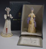 Two limited edition Royal Worcester figurines from the Victorian figures series Madelaine 166/500