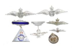 Seven Royal Air Force pin back badges
