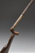 Day's patent 28 bore percussion underlever walking stick gun, with screw in stock, named top plate