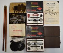 A collection of rifle and shotgun cleaning and re-loading kit including Lee Loader .243 and .270
