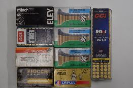 Five-hundred .22 rifle cartridges, all in original boxes. PLEASE NOTE THAT A VALID RELEVANT