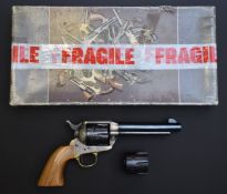 Armi Jaeger Model 1873 .44 blank firing six-shot single-action revolver with engraved frame,