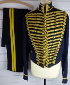 British Army Royal Gloucestershire Hussars other ranks full dress jacket of blue cloth, with
