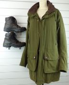 Gentleman's Musto jacket, size L and a pair of Vibram hiking boots