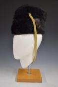 British Army Royal Gloucestershire Hussars fur busby, 1546 Sims 21½ to internal label. Consigned for