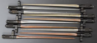 Ten Chinese Type 53 triangular bayonets with 31.5cm blade. PLEASE NOTE ALL BLADED ITEMS ARE