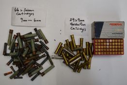 One-hundred-and-fifty-five shotgun cartridges comprising sixty-six saloon cartridges, twenty-nine