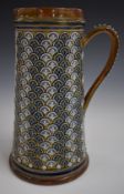 Doulton Lambeth jug with EA monogram to base, H23cm
